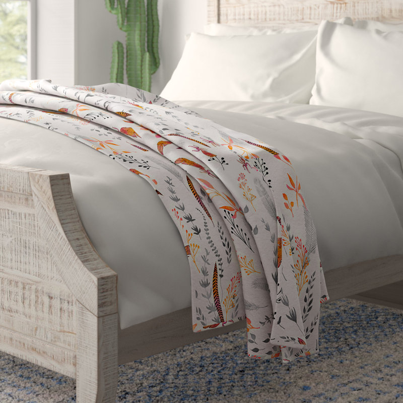 Dakota Fields Holley Feather Roll Fleece Throw Blanket Wayfair